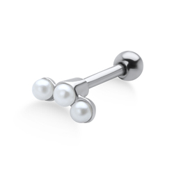 3 Pearl Set Helix Piercing TIP-379p