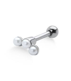 3 Pearl Set Helix Piercing TIP-379p