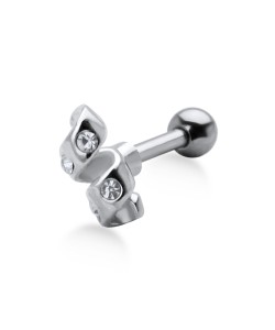 Stone Set W Helix Ear Piercing  TIP-471