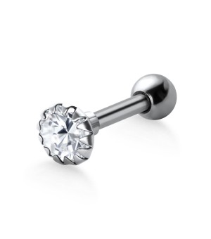 Prong Set Round Stone Helix Piercing TIP-610