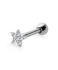 Stone Studded Flower Shaped Helix Piercing TIP-703