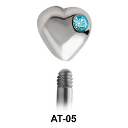 Heart Shaped 1.2 Piercing Attachment AT-05