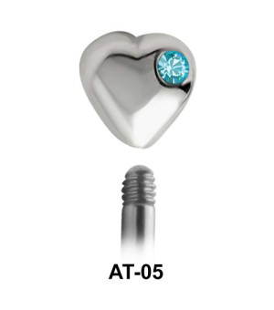 Heart Shaped 1.2 Piercing Attachment AT-05