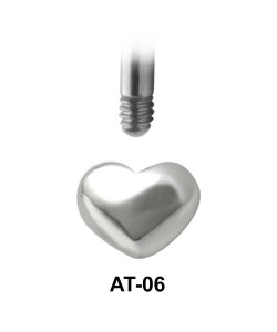 Heart Shaped 1.2 Piercing Attachment AT-06