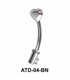 Heart Key Multi Face Piercing ATD-04