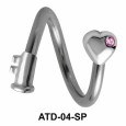 Heart Key Multi Face Piercing ATD-04