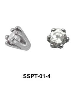 Prong Set Round Stone External Attachments SSPT-01