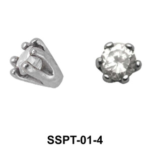Prong Set Round Stone External Attachments SSPT-01
