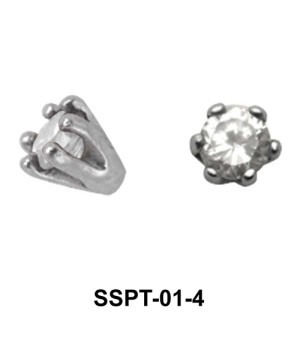 Prong Set Round Stone External Attachments SSPT-01