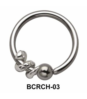 Snake Closure Rings Charms BCRCH-03