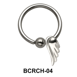 Wings Closure Rings Charms BCRCH-04