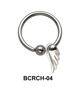 Wings Closure Rings Charms BCRCH-04