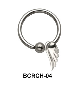 Wings Closure Rings Charms BCRCH-04