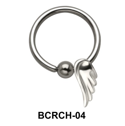 Wings Closure Rings Charms BCRCH-04