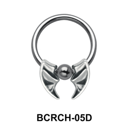 Double Blade Closure Rings Charms BCRCH-05D