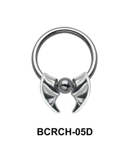 Double Blade Closure Rings Charms BCRCH-05D