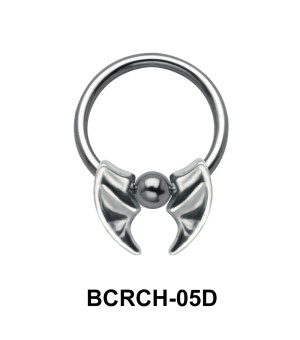 Double Blade Closure Rings Charms BCRCH-05D