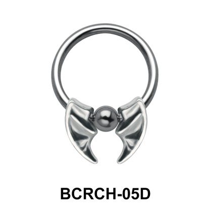 Double Blade Closure Rings Charms BCRCH-05D