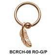 Feather Closure Rings Charms BCRCH-08