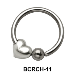 Heart Closure Rings Charms BCRCH-11
