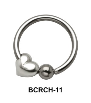 Heart Closure Rings Charms BCRCH-11