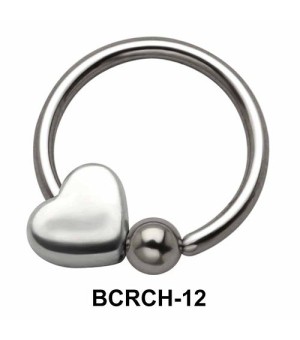 Heart Closure Rings Charms BCRCH-12