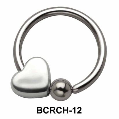 Heart Closure Rings Charms BCRCH-12