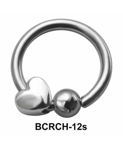 Heart Closure Rings Charms BCRCH-12s