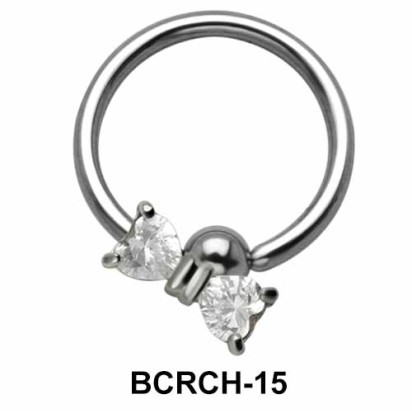 CZ Bow Closure Rings Charms BCRCH-15