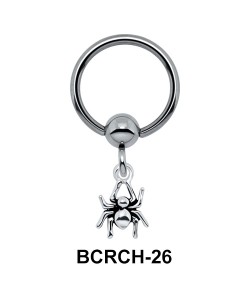 Spider Closure Rings Charms BCRCH-26