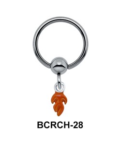 Flame Closure Rings Charms BCRCH-28