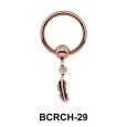 Feather Closure Rings Charms BCRCH-29