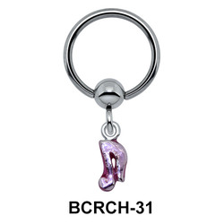 Solid Charm And Closure Ring BCRCH-31