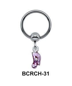 Solid Charm And Closure Ring BCRCH-31