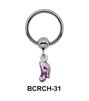 Solid Charm And Closure Ring BCRCH-31