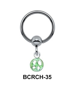 Peace Sign Closure Rings Charm BCRCH-35