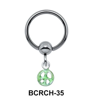 Peace Sign Closure Rings Charm BCRCH-35