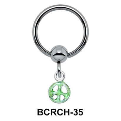 Peace Sign Closure Rings Charm BCRCH-35