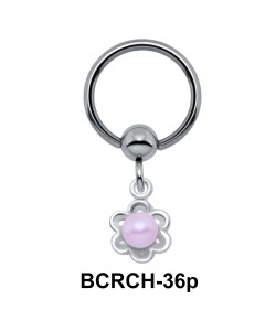 Glowing Pearl On Closure Ring BCRCH-36p