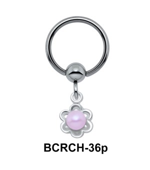 Glowing Pearl On Closure Ring BCRCH-36p