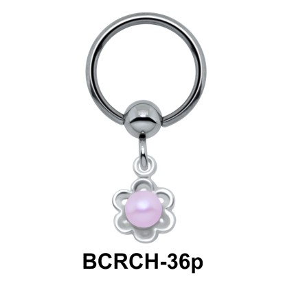 Glowing Pearl On Closure Ring BCRCH-36p