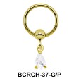 Pear Shaped CZ Closure Rings Charm BCRCH-37