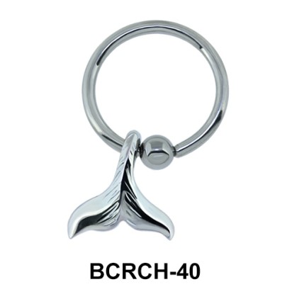 Fish Tail Closure Ring Charms BCRCH-40