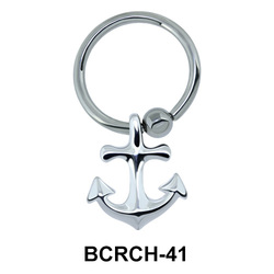 Anchor Shaped Closure Rings Charm BCRCH-41