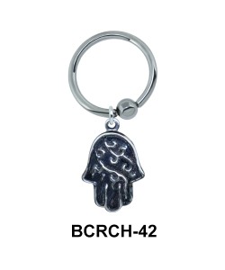 Hamsa Hand Closure Rings Charm BCRCH-42