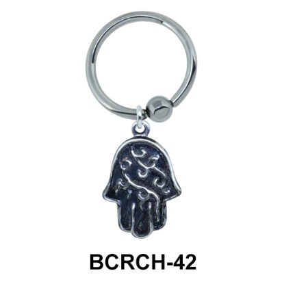 Hamsa Hand Closure Rings Charm BCRCH-42