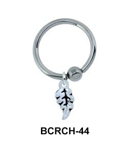 Leaf Closure Rings Charms BCRCH-44