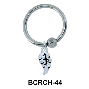 Leaf Closure Rings Charms BCRCH-44