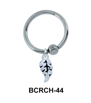 Leaf Closure Rings Charms BCRCH-44