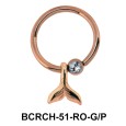 Fish Tail Closure Rings Charms BCRCH-51